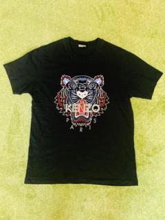 KENZO 半袖Tシャツ S 黒 トラ ビックプリント男女兼用 派手 635