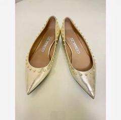 新品未使用✨ペリーコ　NEBI ネビ　フラットシューズ　Vカット　アーモンドトゥ tre due nove Vカット フラットシューズ 黒 レディース パンプス
