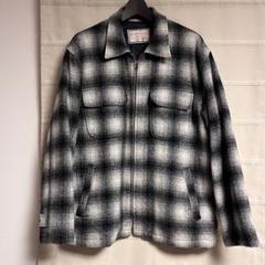 Old gap 90s コーチジャケット コート ウール オンブレチェック 古着 90s GAP オールドギャップ レザージャケット 本革 カーコート 黒