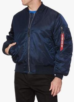 【美品】【希少カラー】【Lサイズ】アルファ　MA-1 NAVY　ネイビー　紺色 2025年最新】ma-1 アルファ ネイビーの人気アイテム - メルカリ