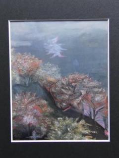 白根光夫、霧・吉野山、希少な額装用画集より、美品、新品額装付 白根光夫、霧・吉野山、希少な額装用画集より、美品、新品額装付