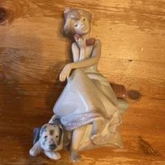 リアドロ 5735 子供と犬の陶器フィギュア