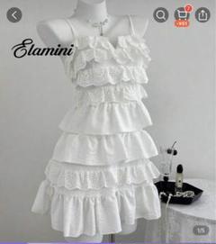SHEIN 白 ワンピース ミニ