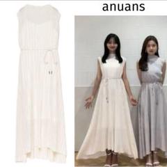 anuans】バックテールプリーツカットワンピース - メルカリ