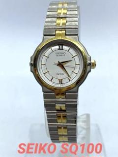 【稼動品レア】SEIKO SQ100　レディース腕時計　クォーツ　コンビカラー 稼動品レア】SEIKO SQ100 レディース腕時計 クォーツ コンビカラー