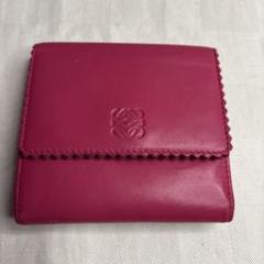 希少♡ヴィンテージLOEWE ロエベWホックナッパレザー折り財布 希少♡ヴィンテージLOEWE ロエベWホックナッパレザー折り財布
