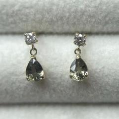 K18 ダイヤモンド サファイア ピアス