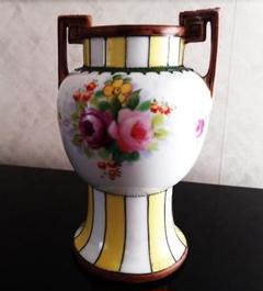 美品!オールドノリタケ 花瓶 色盛上 ラスター彩 アールデコ 1910