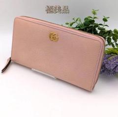 超美品　グッチ　GUCCI 長財布　札入れ　ピンクベージュ　レザー 2025年最新】グッチ 財布 ピンクの人気アイテム - メルカリ