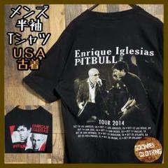 ピットブル エンリケ イグレシアス 歌手 ツアー Tシャツ M 黒 USA古着