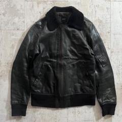 G-1 green グリーン HYKE 牛革 本革 襟ボア フライト ジャケット G-1 green グリーン HYKE 牛革 本革 襟ボア フライト ジャケット
