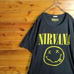 【訳あり】　半袖Tシャツ　NIRVANA　ニルヴァーナ　黒　黄色　XL　2L