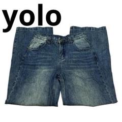 "yolo ヨロ" ウォッシュドレトロデニム　ストレート　バギーデニム
