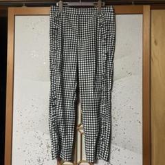 ZARA WOMAN チェック柄スリムフィットパンツ