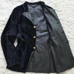 black comme des garcons カットオフ ジャケット XL BLACK COMME des GARCONS 縮絨カットオフテーラードジャケット