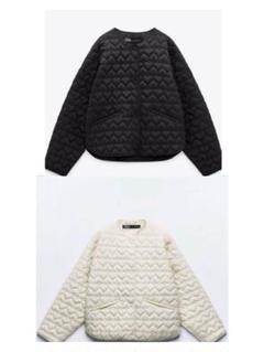 【ZARA】黒白2着セット☆美品☆ハートキルティングジャケット L ZARA ハートキルティング ジャケット - メルカリ