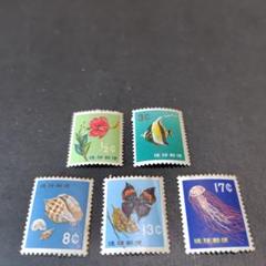 銭単位切手 (極美品) 琉球切手 1961年発行 2種田型 銭単位切手 (レア) 琉球切手 1961年~71年 銘版付舞踊シリーズ