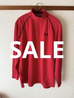 UNDER ARMOUR レッド ハーフジップジャージ