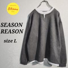 SEASON REASON 長袖シャツ カットソー ロンT スエード ベロア 調