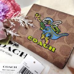 【限定セール！！】COACH 財布 恐竜 レキシー シグネチャー