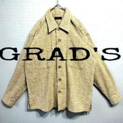 【ネップ地】GRAD'S フルボタン ジャケット シャツ スリット