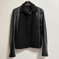 Dior Homme レザー×ウール×ナイロン 切り替えジャケット