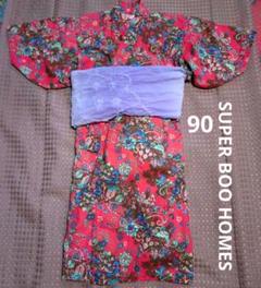 アートな浴衣　ブーフーウー　90 個性的　夏祭り　花火大会 yukata