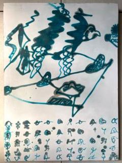加藤將信　「沼の精」　油彩画 油絵　F２０号 加藤將信 「沼の精」 油彩画 油絵 F20号