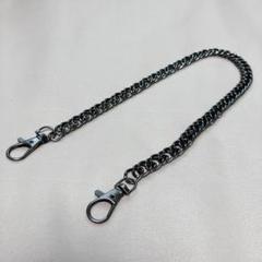 ブラックメタル 喜平ウォレットチェーン ダブルクリップ レバーナスカン アメカジ