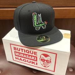 【※新品未使用 野生爆弾 くっきー LAちゃん キャップ 青ぶてぃっく紫歯茎】 ぶてぃっく紫歯茎協同組合 キャップ Lサイズ 野性爆弾くっきー