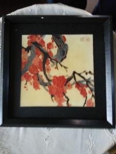 【アンティーク】額装 額縁 鎧 武士 赤絲威鎧 あかいとおどしよろい 絵画 壁掛 アンティーク】額装 額縁 鎧 武士 赤絲威鎧 あかいとおどし