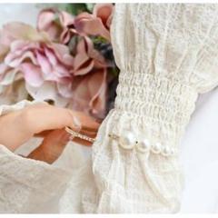 アクセサリー レディース バングル 可愛い♡ ブレスレット パール ゴールド