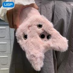 iphone13pro ファーケース　ピンク猫 iphoneケース