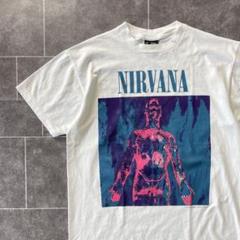 NIRVANA Silver Kurt Cobain S/STシャツ 白 L