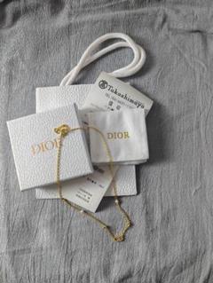 Dior メタル・レジンパール・クリスタル CDロゴ ネックレス