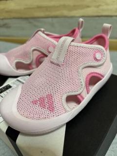 【未使用】adidas JR5697 ピンク サンダル 15