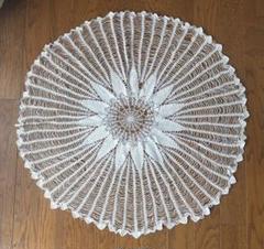 レース編み ホワイト テーブルクロス 約70cm ハンドメイド