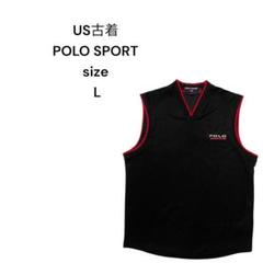 US古着】POLO SPORT ノースリーブトレーニングベスト Lサイズ 黒