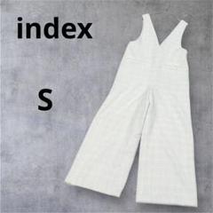 新品未使用＊インデックス＊サロペット オールインワン ノースリーブ ツィード S