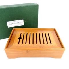 煎茶台。茶盤。竹製品。美品。煎茶道具。茶道具。平成時代。自家蔵出し。未使用品。 中国茶の道具、竹茶盤.com