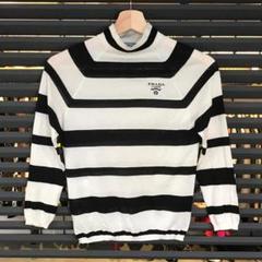 超美品 プラダ 22SS モックネック ニット セーター シルク
