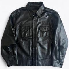 00s BANANA REPUBLIC 2ポケット ラムレザージャケット