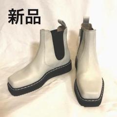 定価28.3万】ジルサンダー チェルシー アンクルブーツ シルバー EU39