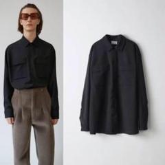 ACNE STUDIOS 17AW ウールモヘアオーバーサイズ長袖シャツ