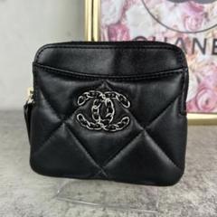 CHANEL 19 ディズヌフ コインケース カードケース ラムスキン