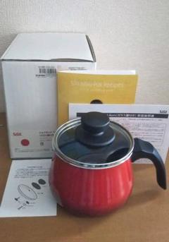 新品即決 シリット ミルクポット14cm(ガラス蓋付き) エナジーレッド - 調理器具