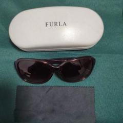 FURLA ブラウン ラウンド型サングラス ケース付き
