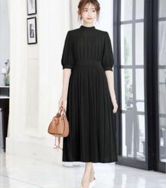 バックリボンプリーツロングワンピース スモールサイズ | FLOLIA