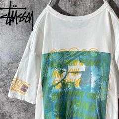 [大人気]　ステューシー　Tシャツ　ビックプリント◎　フォト　存在感◎　ゆるダボ