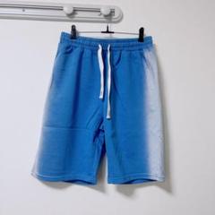 五分ズボン ショートパンツ グラデーション ブルー 青 寝巻き 半ズボン